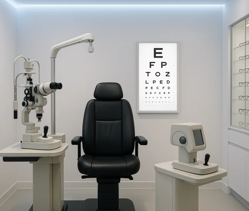 Göz kliniği ve optik mağaza temsili ikon görseli