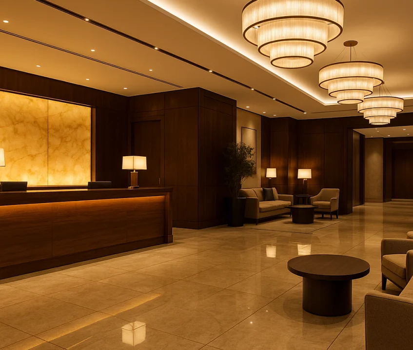 Otel simgesi ve rezervasyon sistemi ikonu minimal tasarım